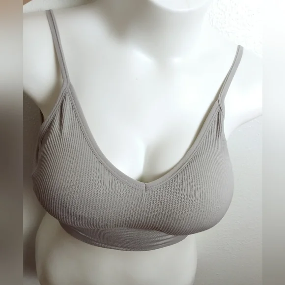 Anmose Open Back Sport Bra/Tank Size Medium Grey - Picture 4 of 9